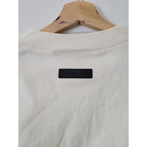 FEAR OF GOD - ESSENTIALS CORE LONG SLEEVE TEE - CLOUD DANCER - M NWT - Picture 4 of 11